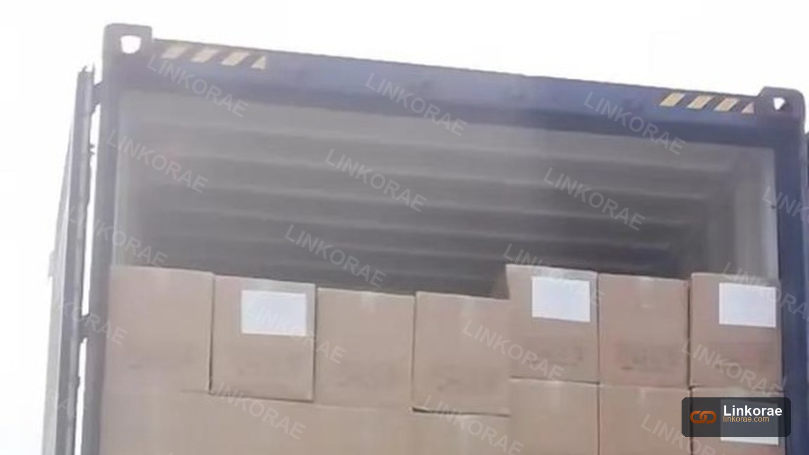 A packed container ready to move — the journey does not end at the port