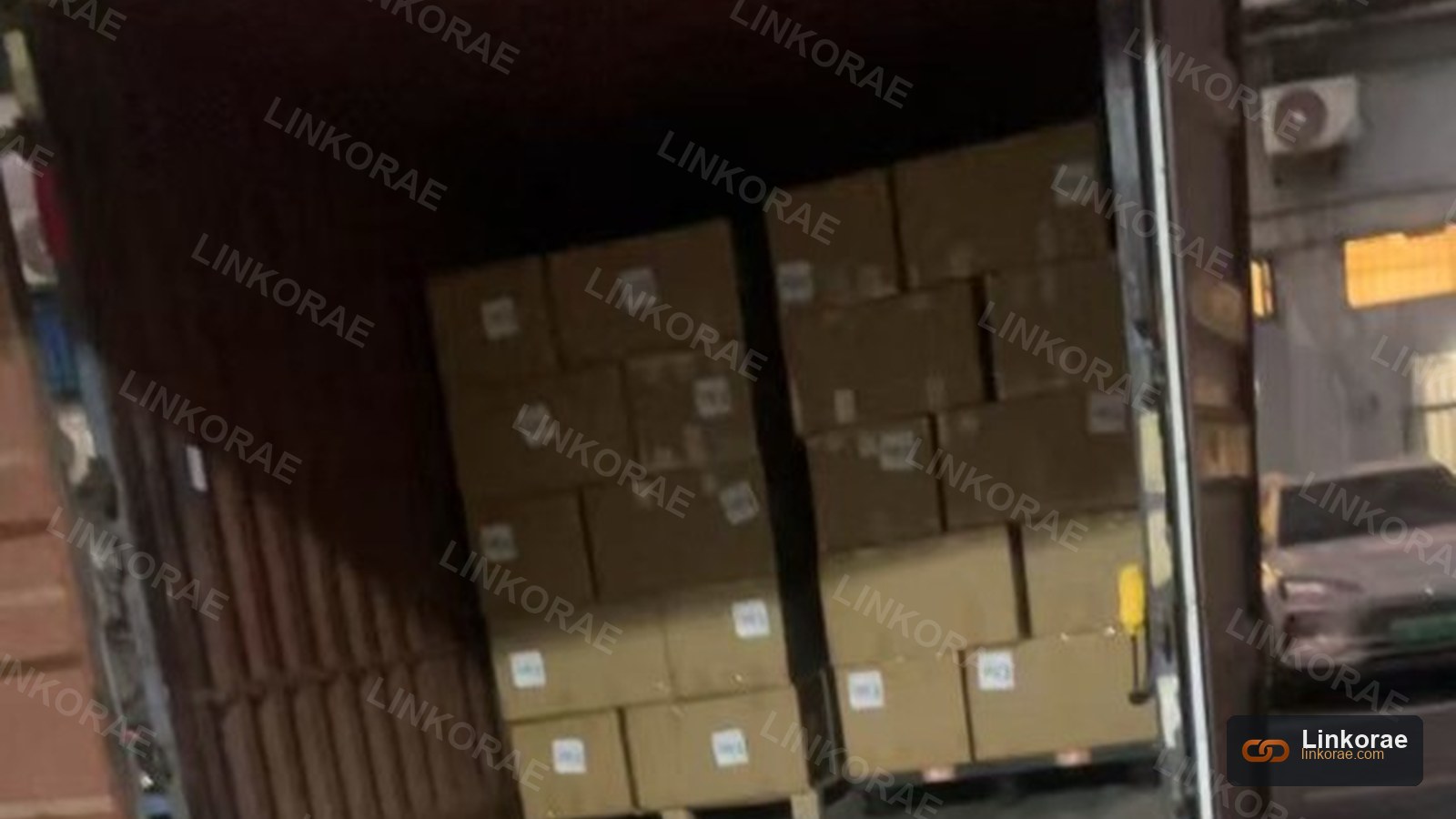 Cartons loaded at origin — packaging that has to survive more than a domestic truck