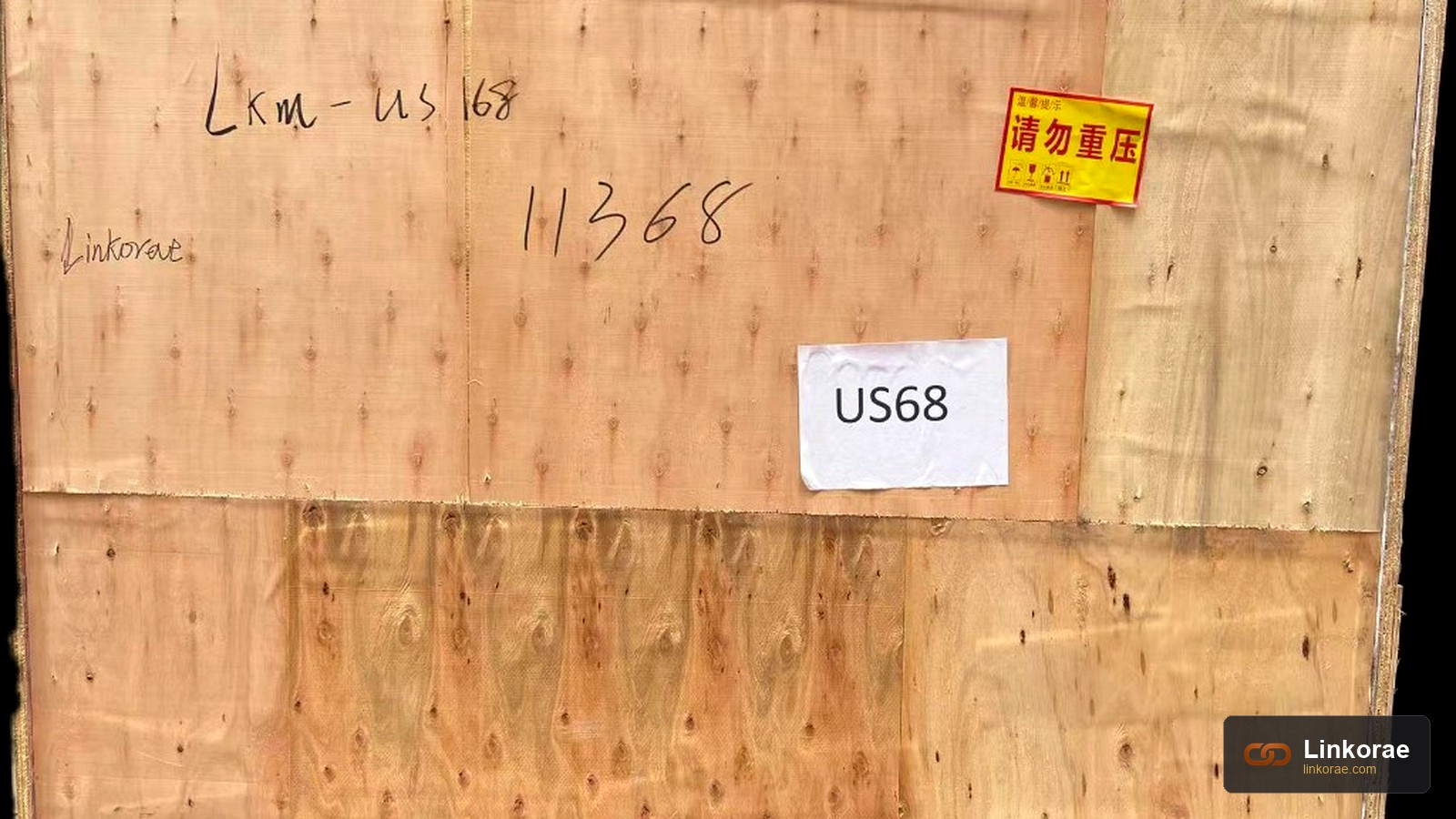 Export crate marked for the US — the cargo whose ocean clock starts the day after sailing